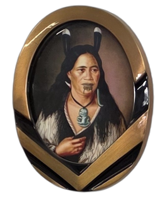 Framed Oval Ceramic Photo